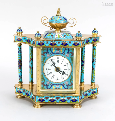 Cloisonné-Uhr mit weißem