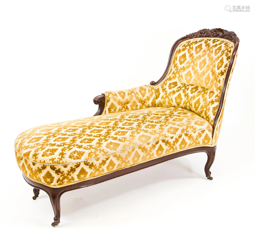 Chaiselongue um 1860, Mahagoni