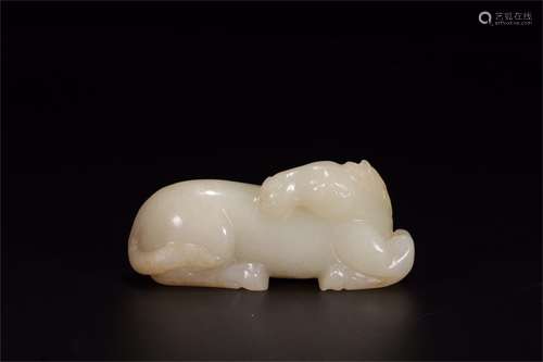 Jade Horse handle of Hetian in Qing Dynasty