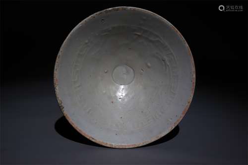 Printing bowl of song Hutian kiln