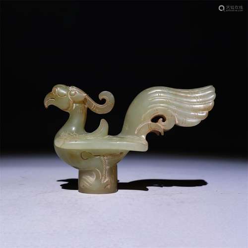 Hetian jade parrot ornament