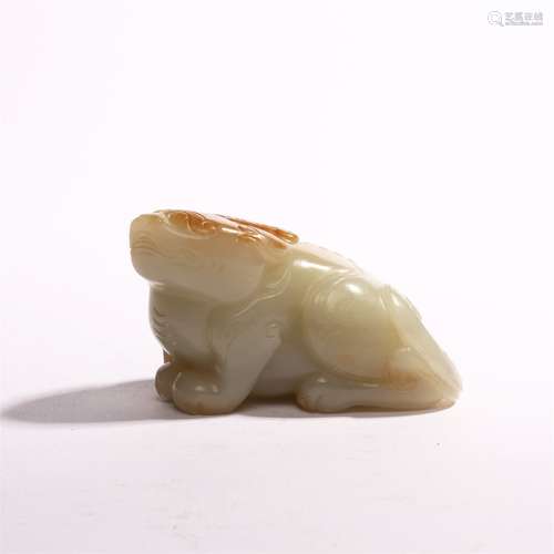 Hetian jade white jade seed animal