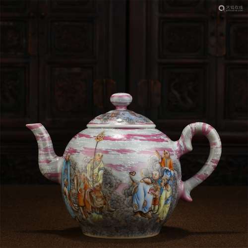 Enamel teapot made in Qianlong year of Qing Dynasty