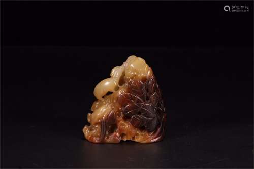 Qing Hetian jade seed material yangshanzi ornament