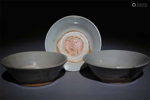 A group of glazed bowls of Song Dynasty