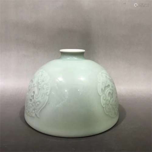 Pastel blue glaze dark work Taibai Zun