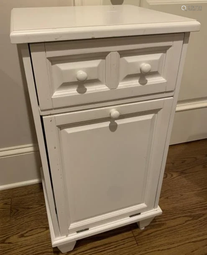 Contemporary White Hamper / Cabinet