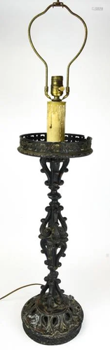 Cast Iron Neoclassical Style Large Table Lamp