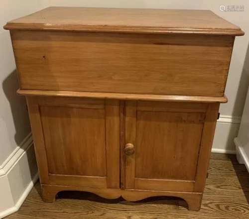 Antique Oak Dry Bar Cabinet