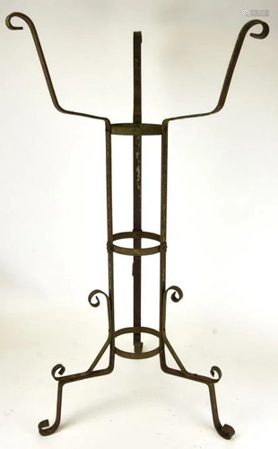 Vintage Wrought Iron Outdoor Pot Plant Stand