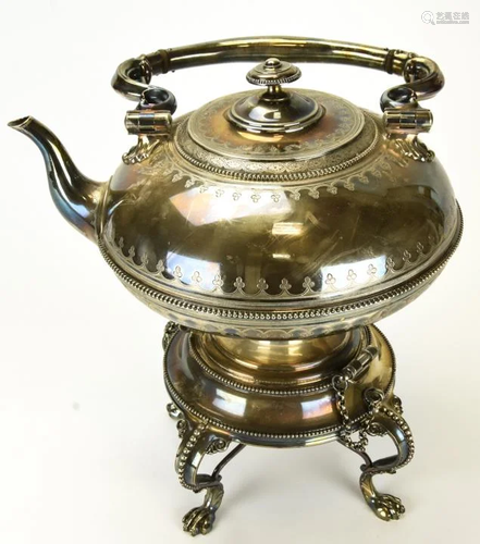 Antique Silver Plated Teapot & Stand