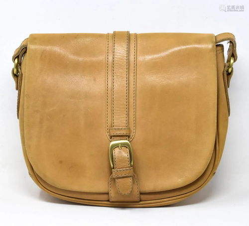 Bally Camel Leather Saddle Crossbody Bag