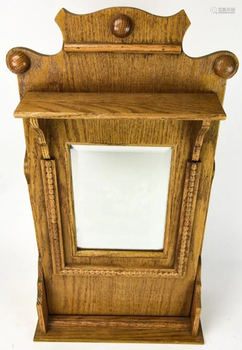 Arts & Crafts Style Mens Shaving Vanity Mirror