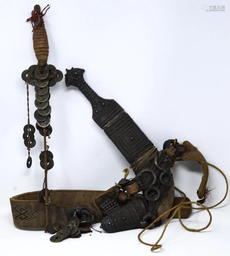 Arabian Ethnographic Knife & Belt Set