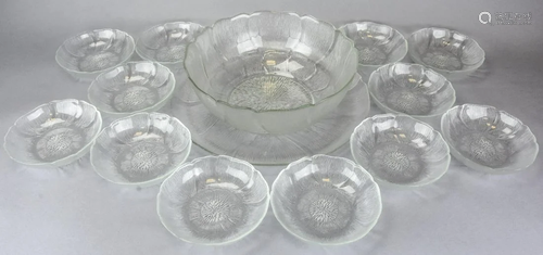 Vintage Arcoroc France Glass Fleur Sunflower Set