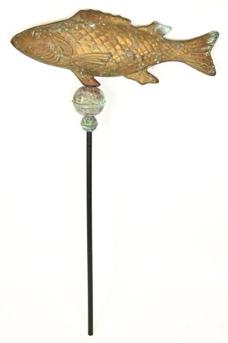 Figural Copper Fish Weather Vane