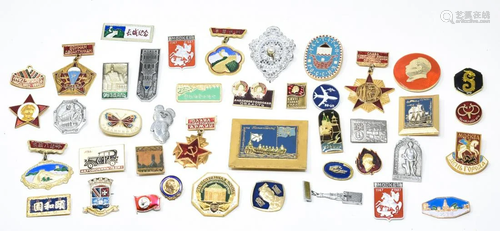 Communist Era Pins Collection China & Soviet Union