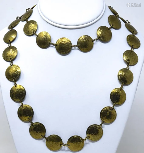 Vintage Handmade Necklace of Peruvian Coins