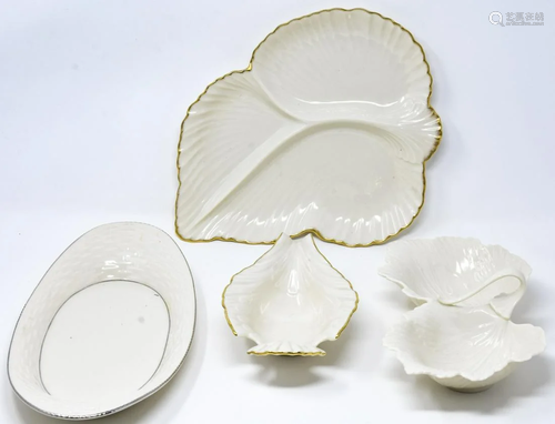 4 Lenox Cream Porcelain Serving Pieces