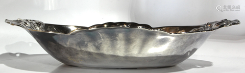 Christofle plated bowl cast with poppies in the Art