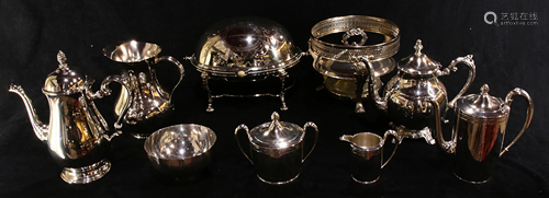 Group of assorted silver plated wares