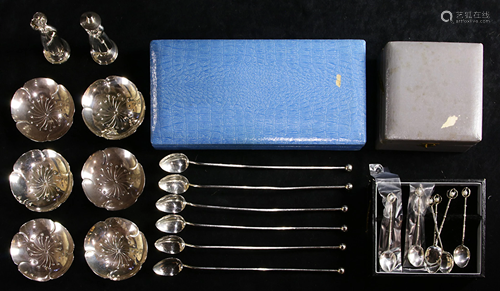 (lot of 20) Collection of Japanese sterling flat and