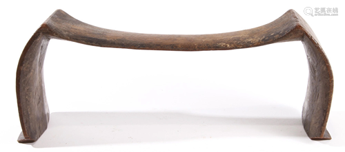 A Tonga, Polynesia neckrest of curvaceous shape