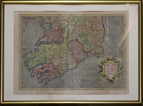 Map, Gerard Mercator, Irlandia Regnvm