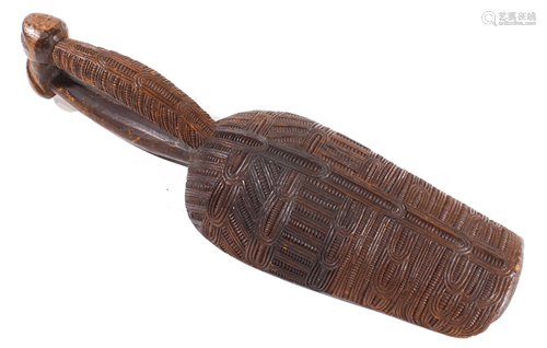 A Maori, New Zealand ceremonial feast ladle