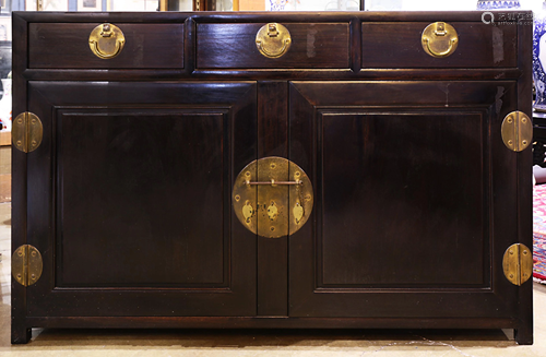 A Chinese hardwood cabinet