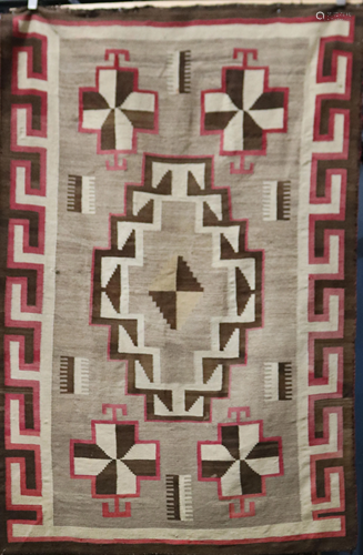 An antique Navajo carpet