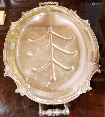 A silverplate well and tree platter