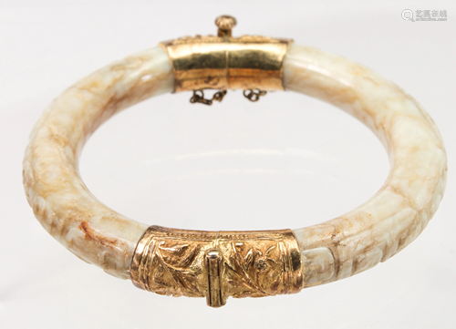 Marble, silver gilt bracelet