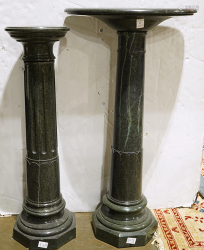 (lot of 2) Victorian marble pedestals