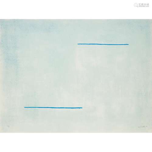 § WILLIAM SCOTT C.B.E., R.A. (BRITISH 1913-1989) BLUE FIELD, FROM THE PORTFOLIO 'A POEM FOR