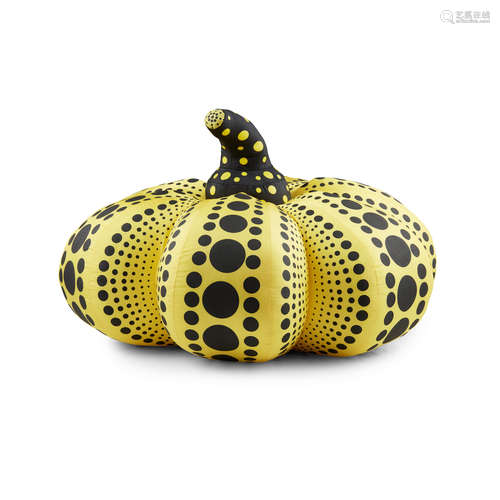 YAYOI KUSAMA (JAPANESE B.1929) PUMPKIN (YELLOW) - SOFT SCULPTURE