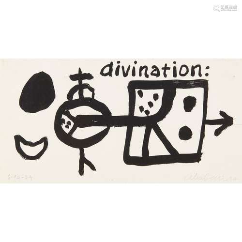 § ALAN DAVIE C.B.E., R.A., H.R.S.A. (BRITISH 1920-2014) OPUS D.6-94-34 DIVINATION - 1994