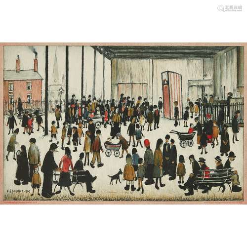 § LAURENCE STEPHEN LOWRY R.A. (BRITISH 1887-1976) PUNCH AND JUDY