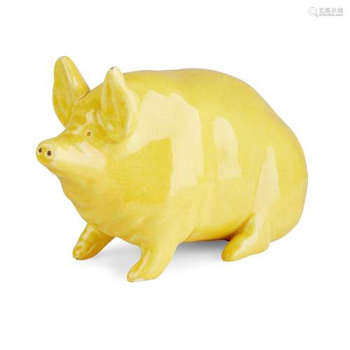 A SMALL WEMYSS WARE PIG CIRCA 1900