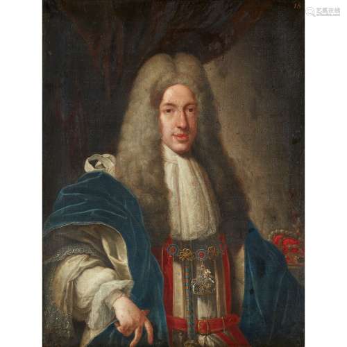 AFTER FRANCESCO TREVISANI (1659-1746) PAIR OF HALF-LENGTH PORTRAITS OF KING JAMES III AND PRINCESS