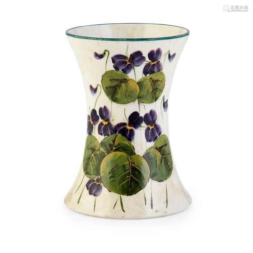 A WEMYSS WARE BEAKER VASE 'VIOLETS' PATTERN, CIRCA