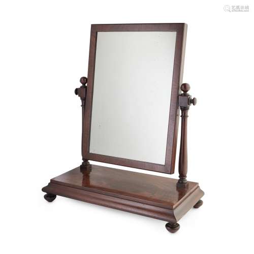 A SCOTTISH VICTORIAN MAHOGANY TOILET MIRROR BY JAMES MEIN, KELSO MID-19TH CENTURY