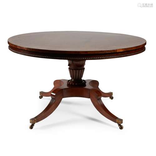 A SCOTTISH REGENCY OAK CENTRE TABLE, ATTRIBUTED TO WILLIAM TROTTER, EDINBURGH EARLY 19TH CENTURY