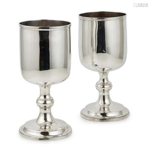 PERTH - A RARE PAIR OF SCOTTISH PROVINCIAL COMMUNION CUPS CHARLES MURRAY