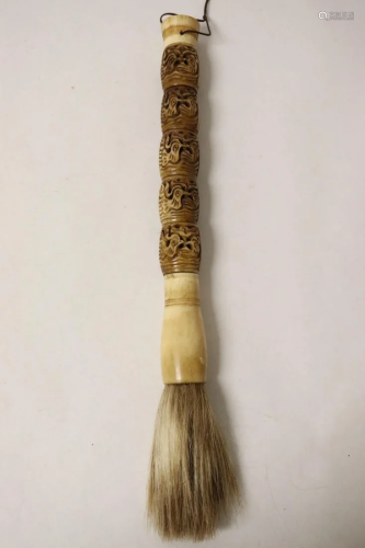 A large Chinese painting brushes with bone st…