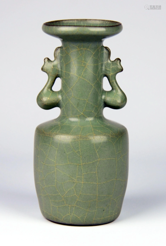A Guan Yao Phoenix Ear Vase ( Prop Song Dynasty)