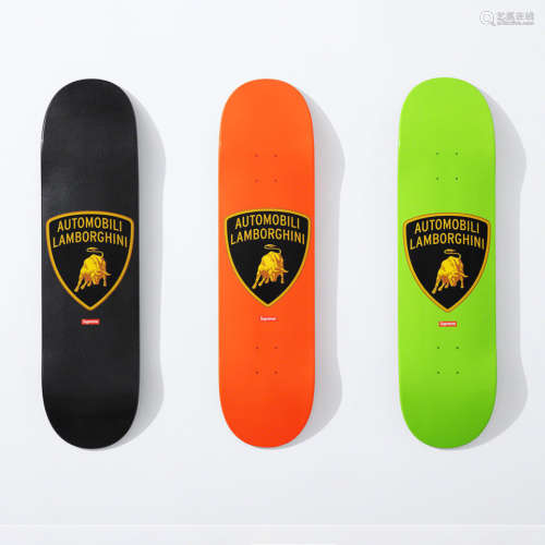 Supreme × Automobili Lamborghini Skateboard 兰博基尼联名 滑板（三件一组）