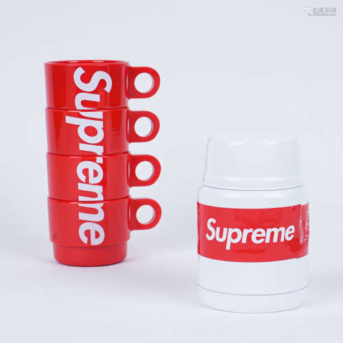 Supreme 18FW Thermos Stainless King Food Jar and Spoon Whita 膳魔师联名焖烧保温杯/套杯