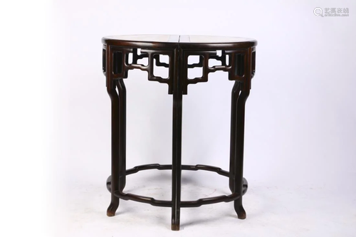 CHINESE ROSEWOOD CARVING ROUND TABLE