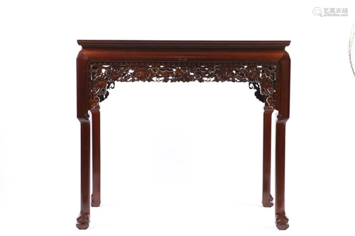 CHINESE ROSEWOOD CARVING SQUARE TABLE